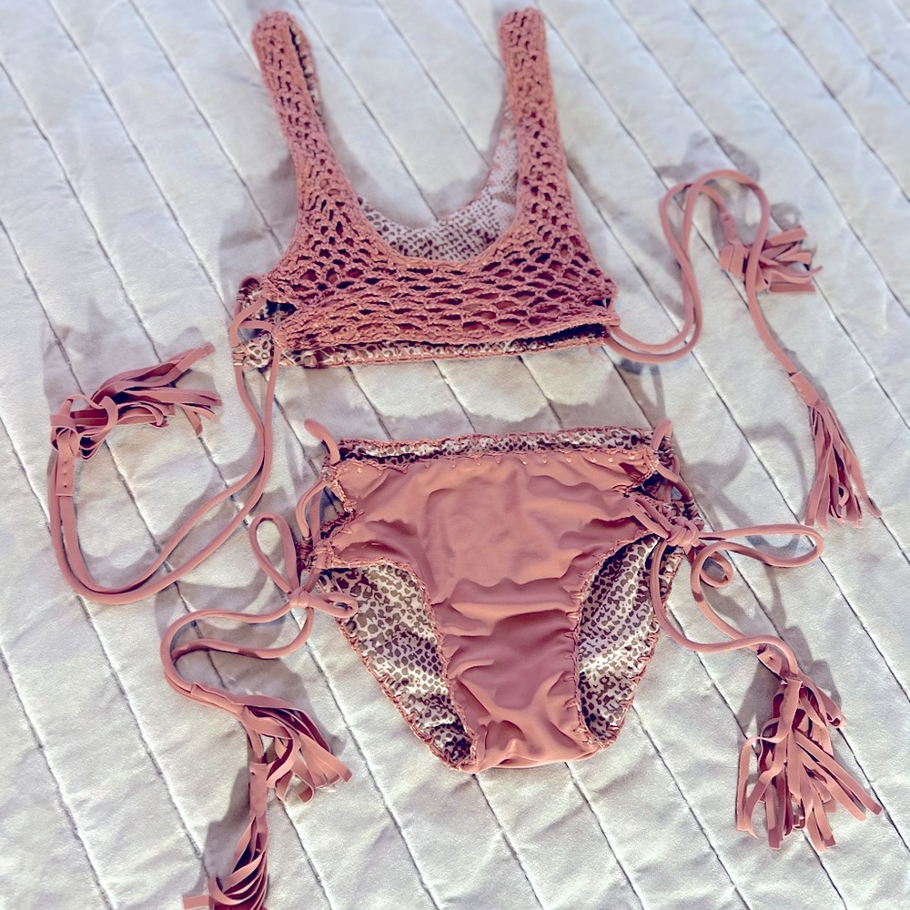 Little Girls Acacia Macrame two piece bikini